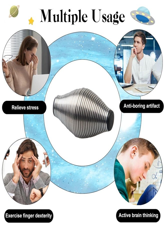 Yimluofa 1 PCS Metal Fidget Toy Excellent Fidget Toys Adults Metal Fidget Spring Toys Adults Stainless Steel Stress Ball Toys for Men Women - Image 5